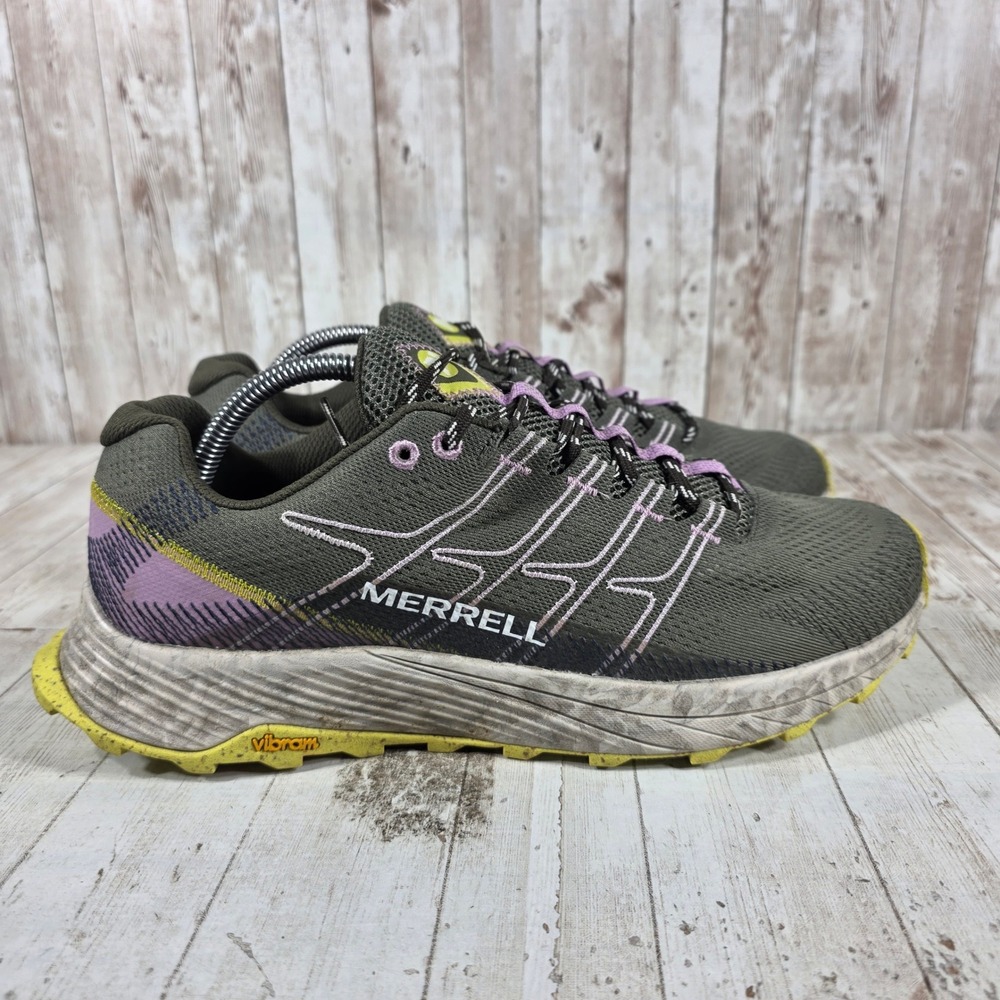 Merrell Moab Flight Womens Trail Running Shoes Olive Green Vibram Size 11